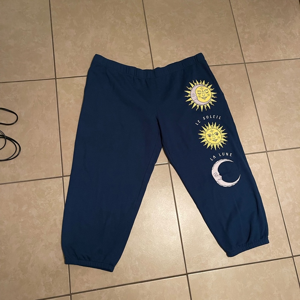 adidas Women's Blue Sun and Moon Joggers